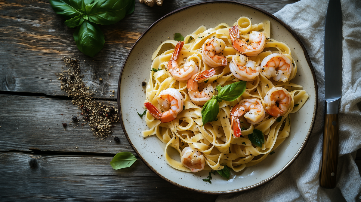 Tuscan Shrimp Pasta