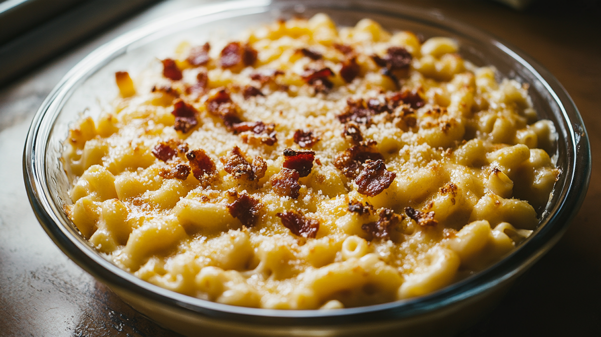 Ultimate Mac & Cheese, Bacon-Salt Topper