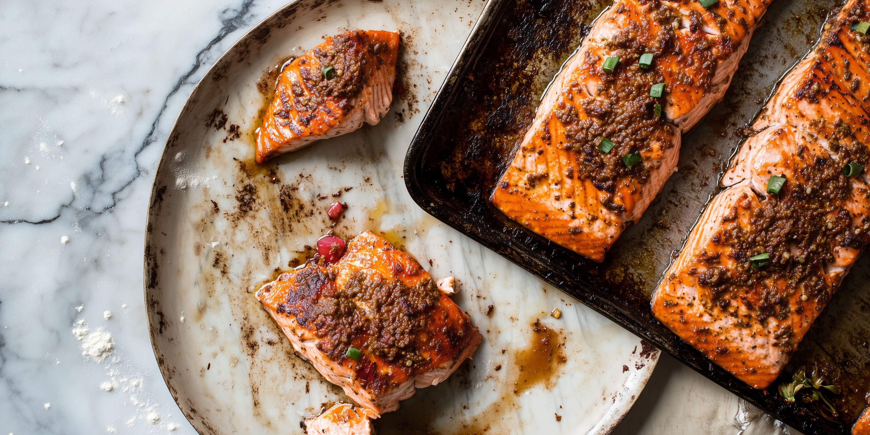 Wild Rose Harissa Sheet-Pan Salmon
