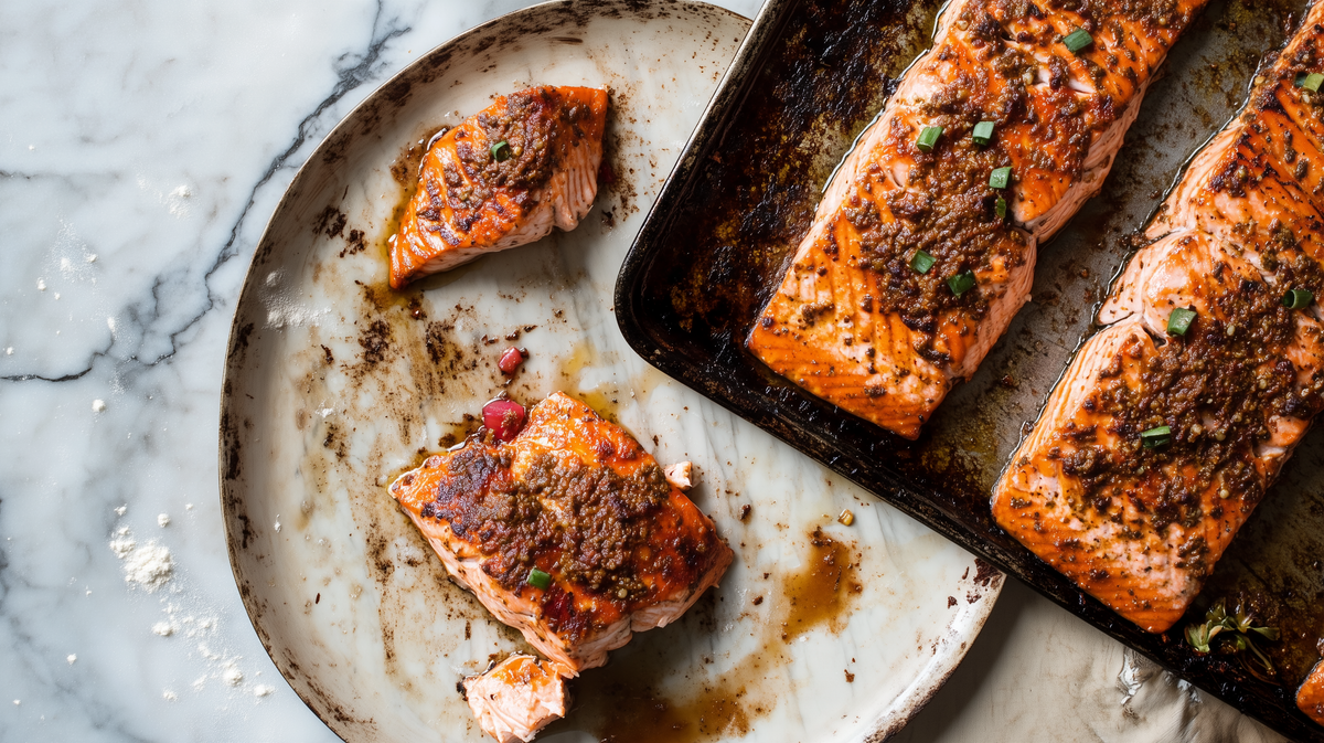 Wild Rose Harissa Sheet-Pan Salmon