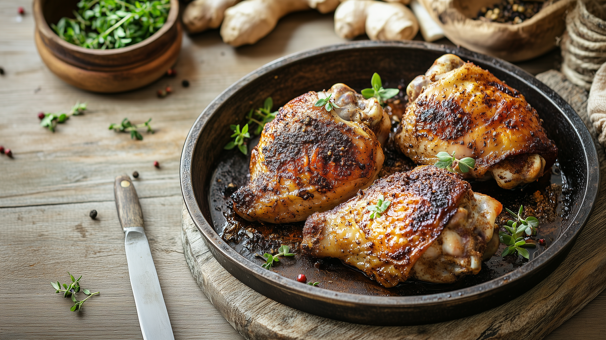 Yogurt-Spiced Roast Chicken Thighs with Ras El Hanout