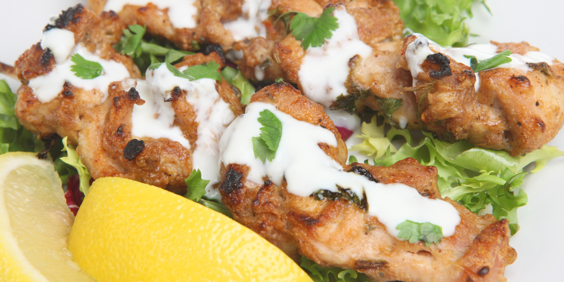 Yogurt Marinated Chicken Kebabs with Aleppo Pepper