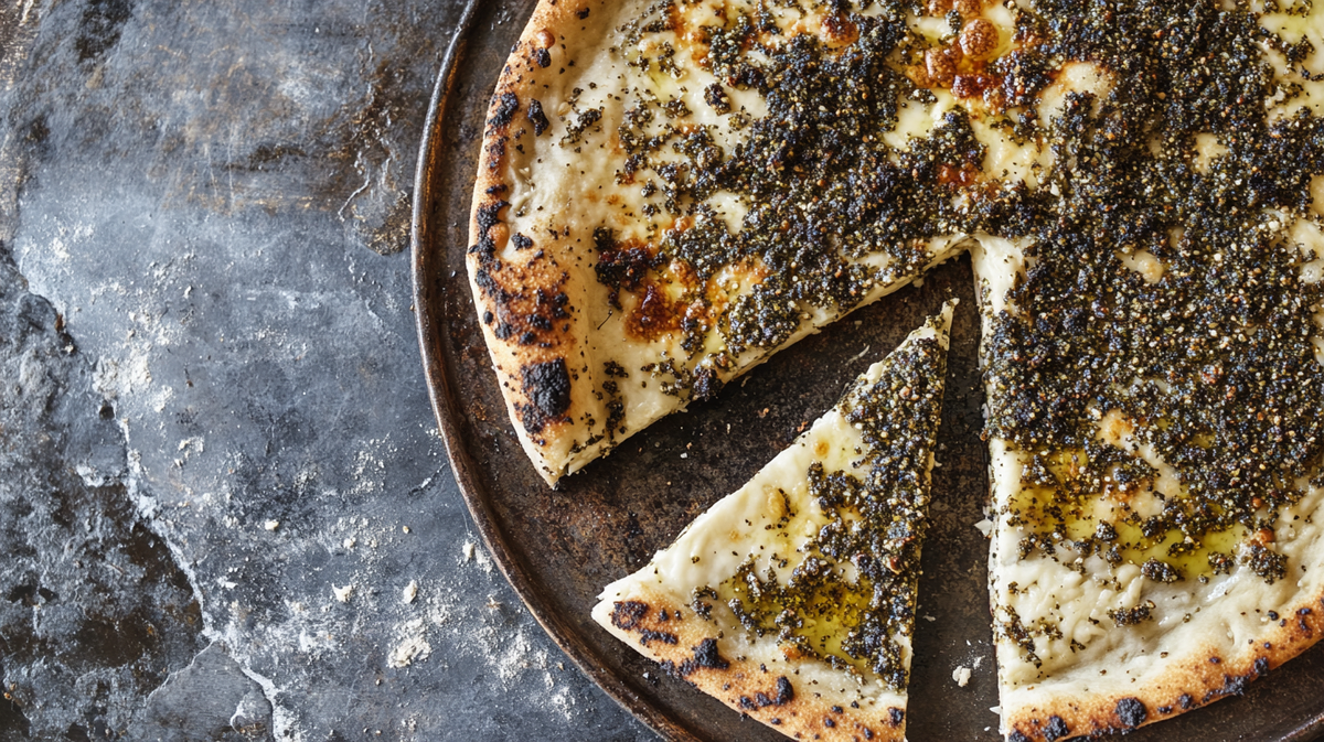 Za’atar Manakeesh Cocktail (Half Cheese / Half Za’atar)